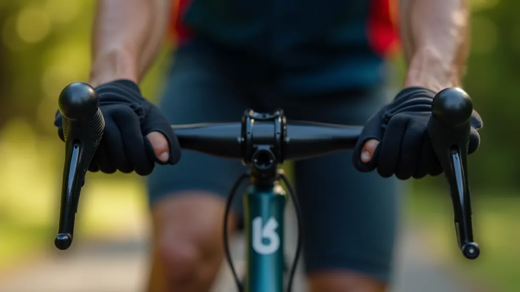 Detalizēta velosipēda stūre un vadības sistēma, pieredzējis braucējs, pievērsa uzmanību detaļām